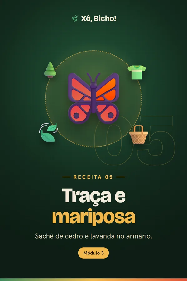 Capa da receita 5: Traça e mariposa